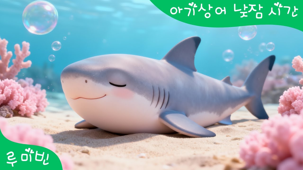 🦈아기상어 낮잠 시간💤 | 쿠울쿠울 푹신푹신 낮잠  | 유아동요 | 루미빈 |