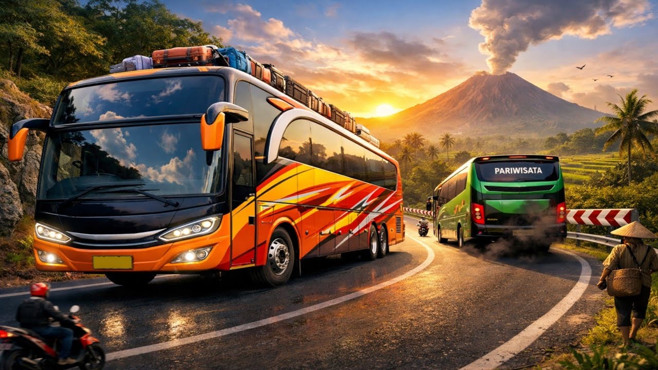 Crazy Bus Driver Job! Picking Up Passengers in Bus Simulator Indonesia