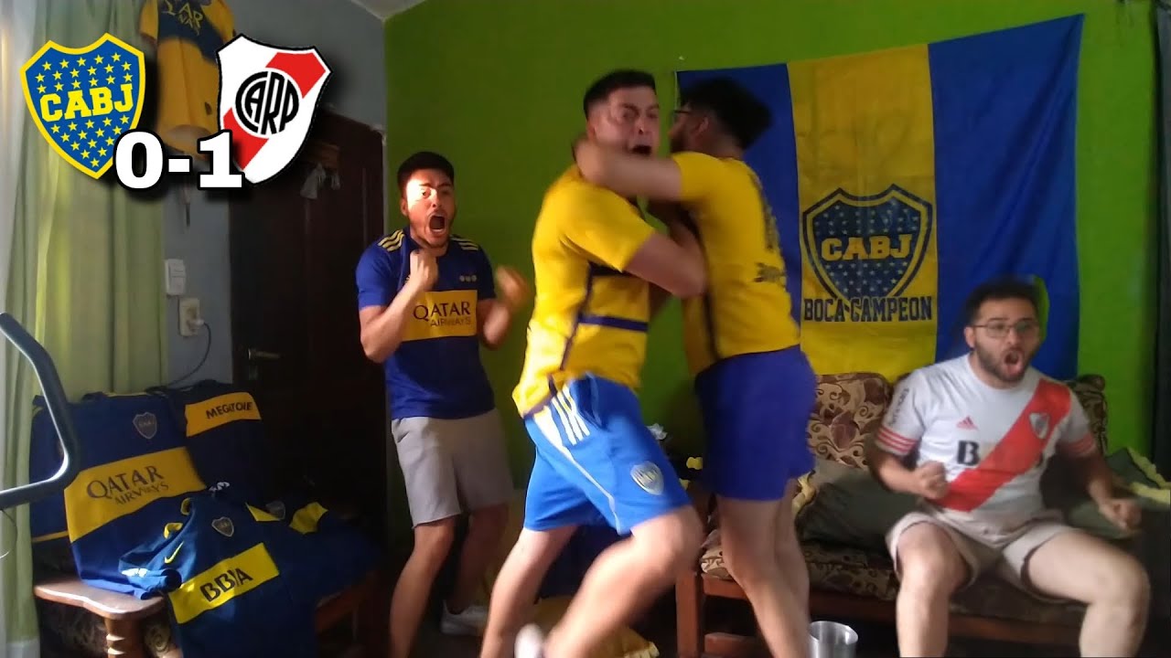 BOCA JUNIORS 0 vs RIVER PLATE 1 - Reacciones de Hinchas - Liga Argentina #superclasico