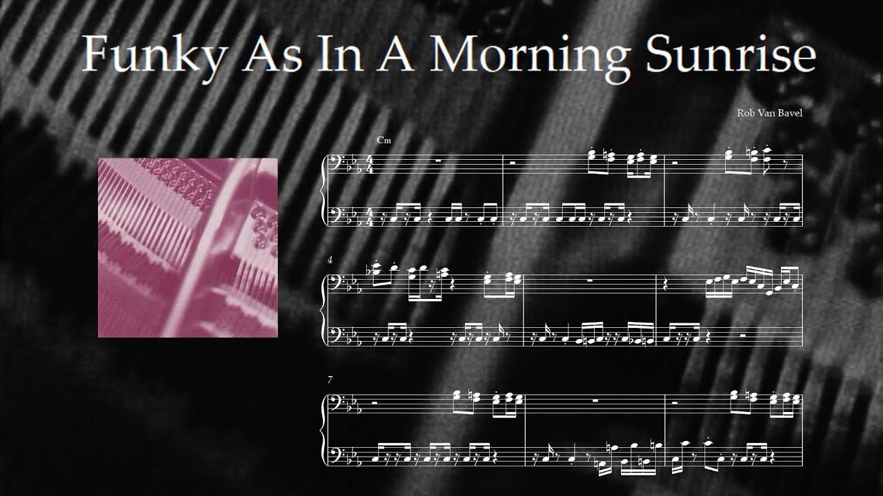 [ 재즈피아노 악보 ] Rob Van Bavel - Funky As In A Morning Sunrise (Transcription)