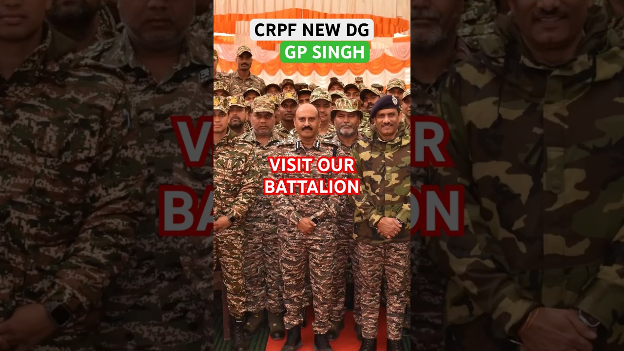 🔥🔥CRPF New DG GP Singh Today Visit Our Battalion #army #crpf #commando #crpflife #ytshorts