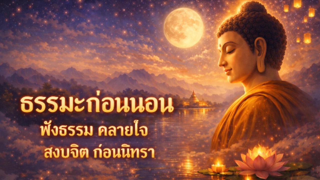 นอนไม่หลับ ฟังธรรมะก่อนนอน 