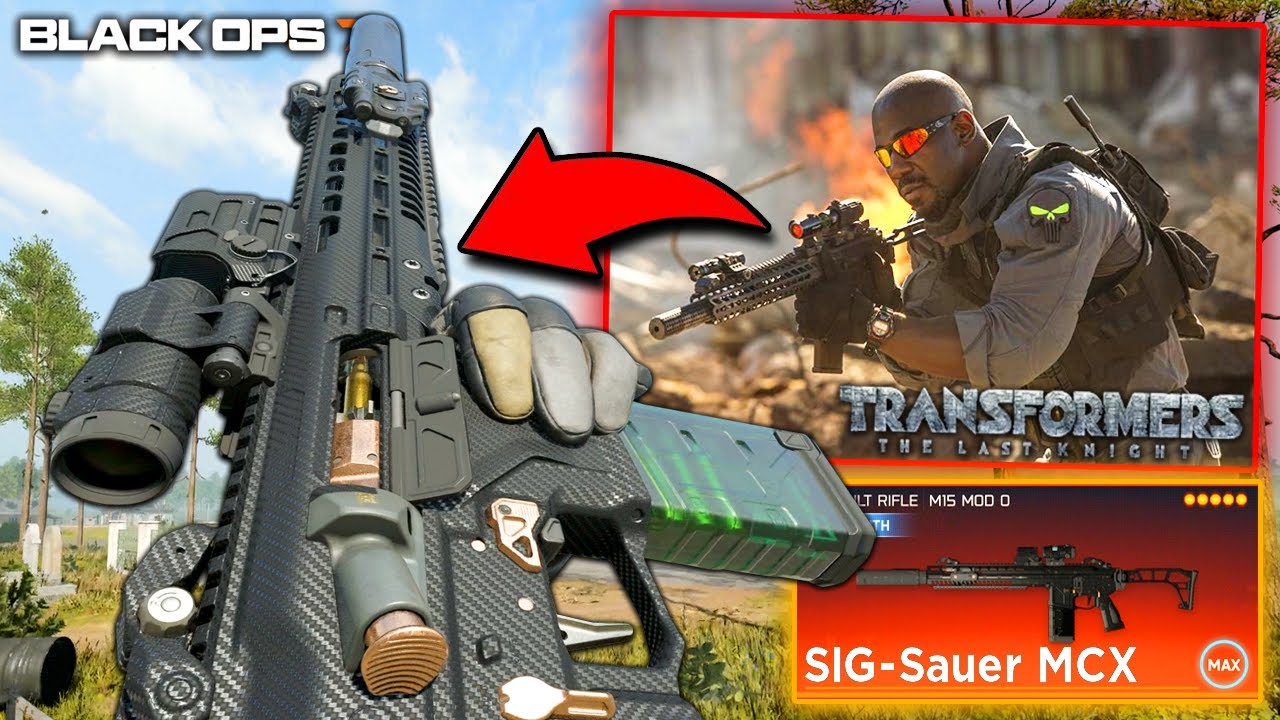 Снаряжение лейтенанта TRF SIG-Sauer MCX из «Трансформеров» в геймплее Black Ops 7.