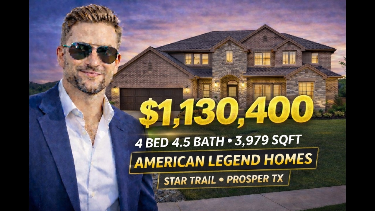 $1,130,400 Luxury Home in Star Trail Prosper TX | 4 Bed 4.5 Bath | 3,979 Sqft American Legend Homes