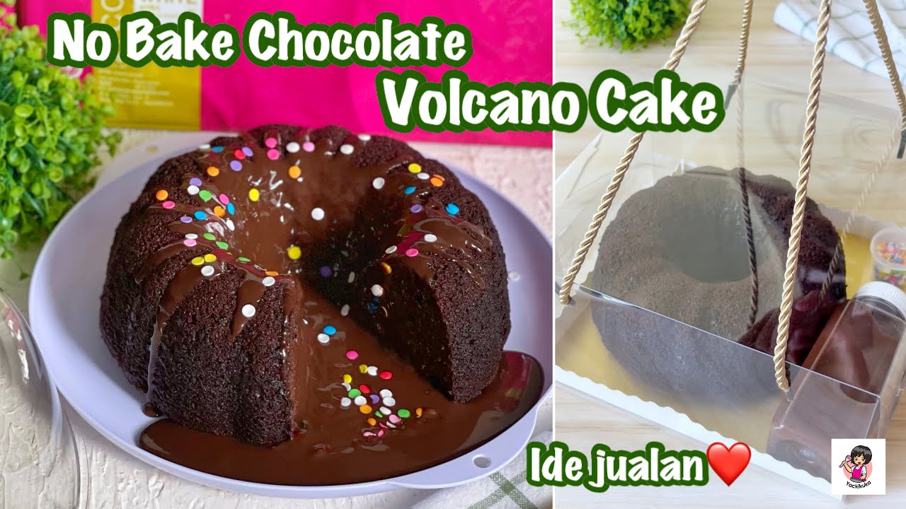 NO BAKE CHOCOLATE VOLCANO CAKE✨✨ Saus Coklat Lumeeer❤️