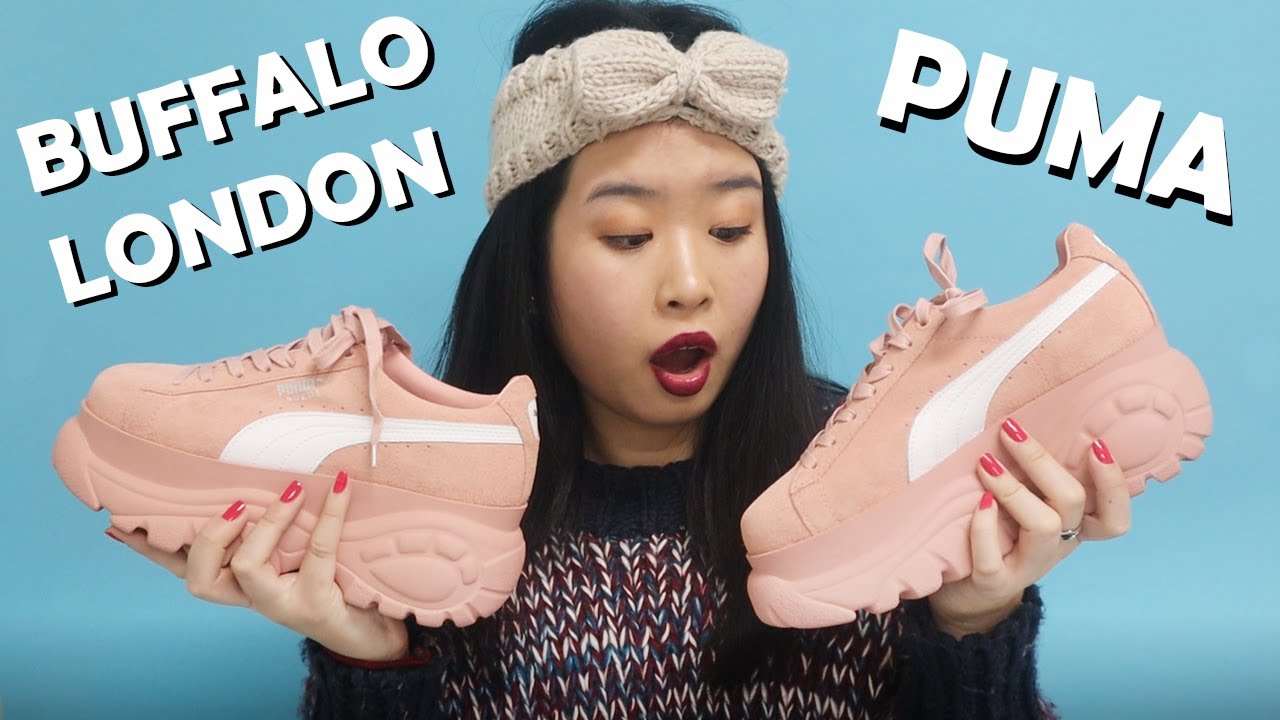 HUGE PLATFORM SNEAKERS!  | BUFFALO LONDON X PUMA COLLAB - SHOE UNBOXING, REVIEW, TRY ON