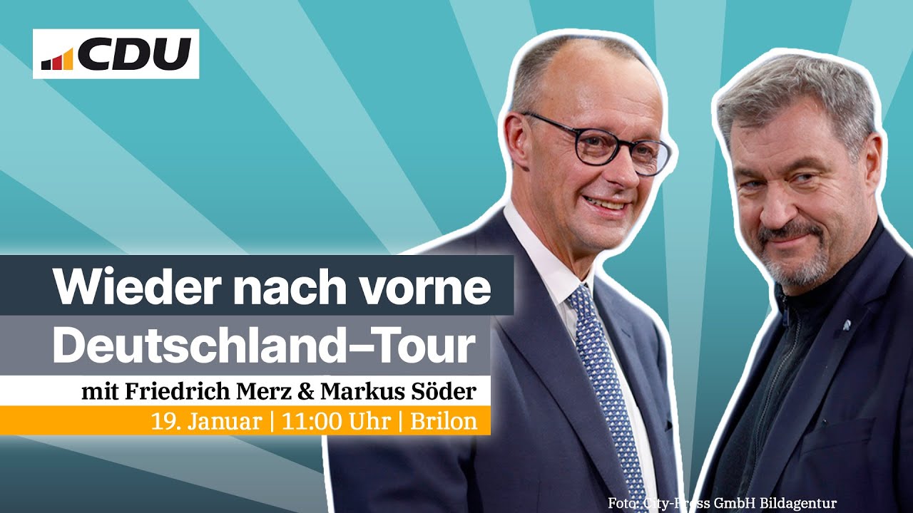 Wieder nach vorne | Die Wahlkampftour mit Friedrich Merz und Markus Söder – Brillon