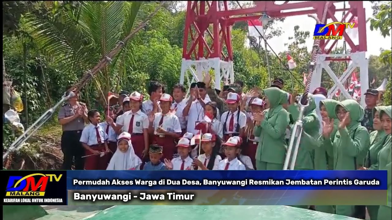 Permudah Akses Warga di Dua Desa, Banyuwangi Resmikan Jembatan Perintis Garuda