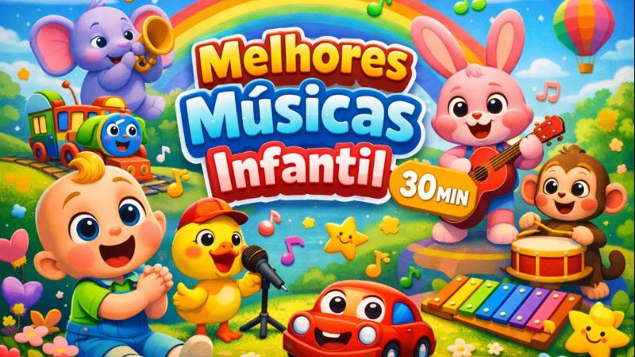 30 Min de Músicas Infantil | Para Bebês Aprenderem Brincando