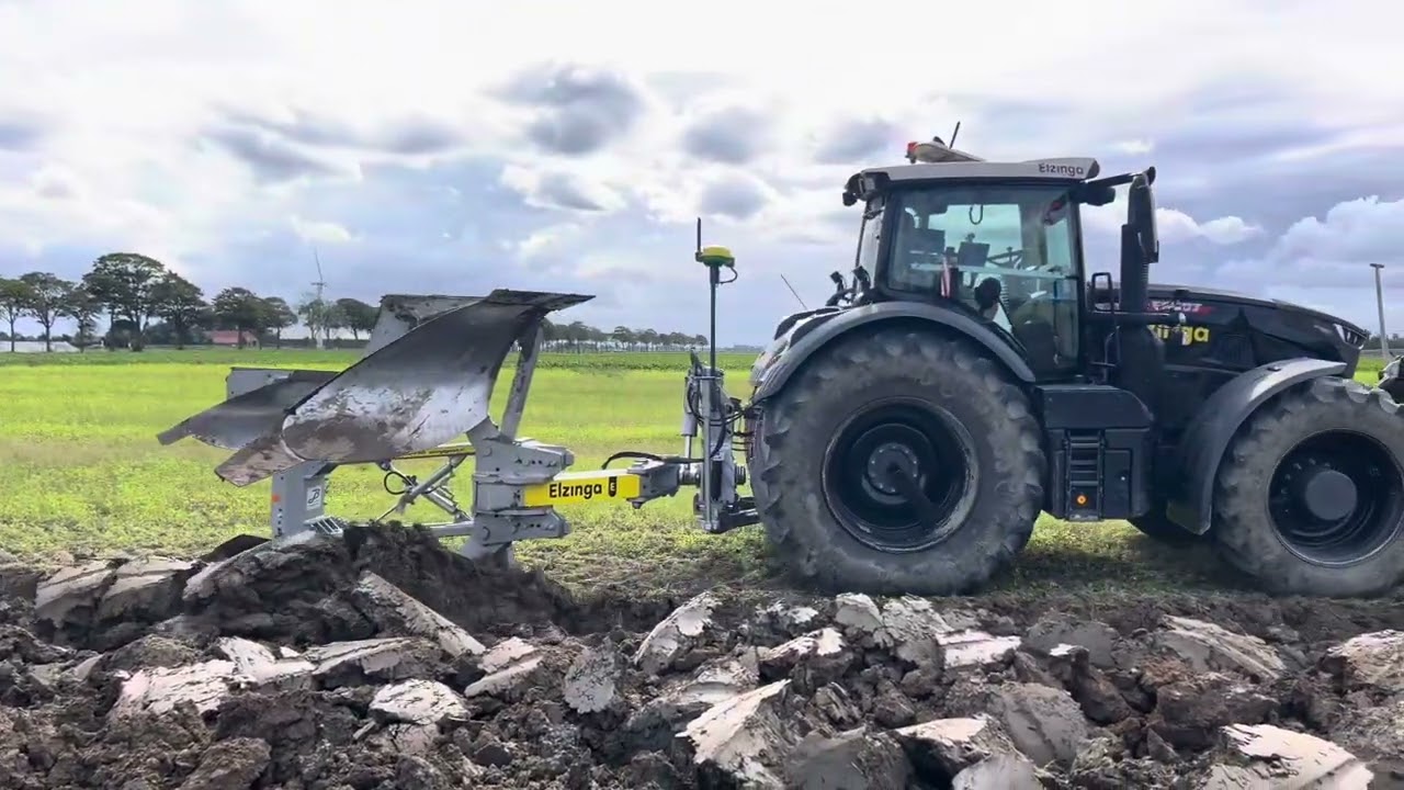 Kramer ERMO diepploeg met hydraulisch variabele achterschaar - onland - FENDT PROFI 936