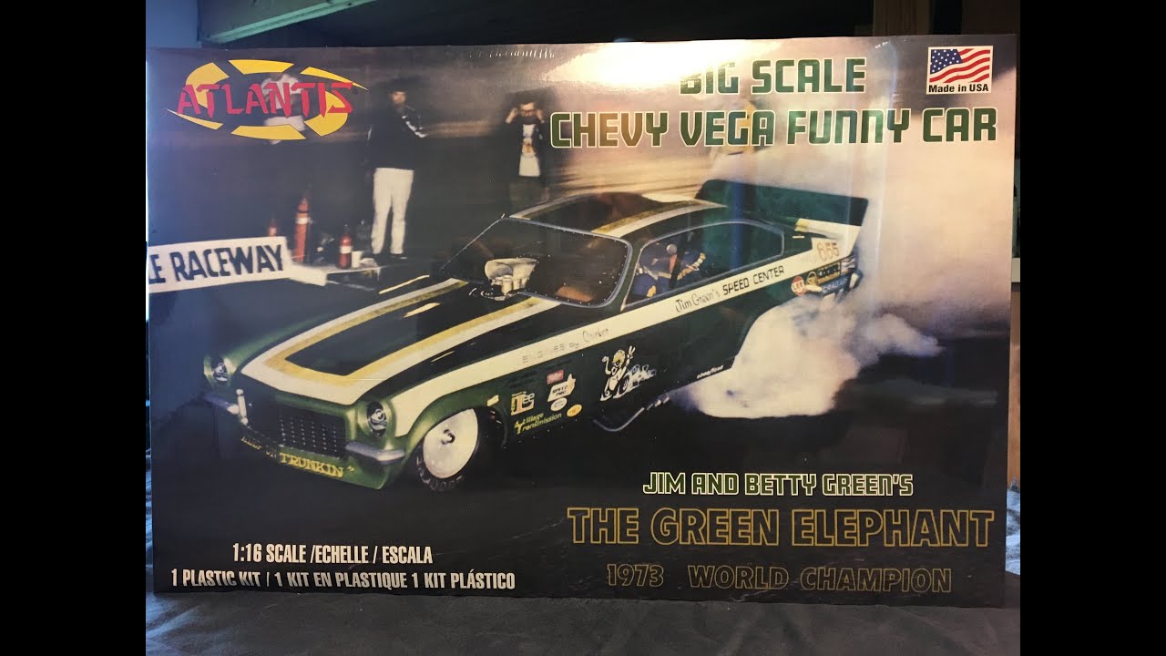 2021 ATLANTIS 1 16 SCALE GREEN ELEPHANT NITRO FUNNY CAR MODEL
