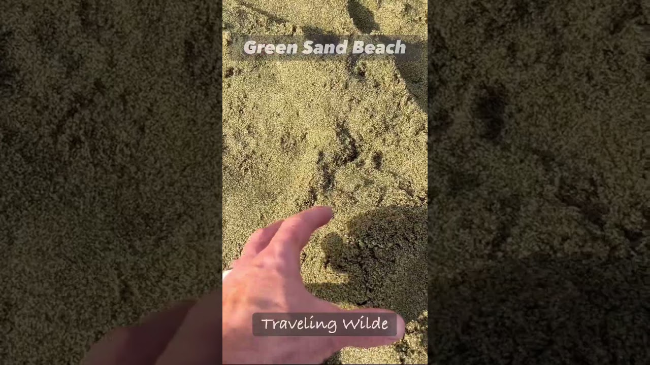 Green Sand Beach Up Close 😮😍 Most Beautiful Beach in Hawaii #beach #bigisland