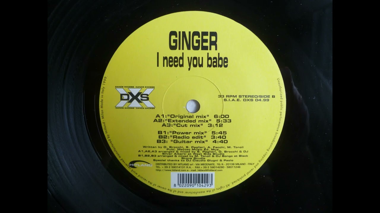GINGER - I NEED YOU BABE (ORIGINAL MIX) HQ