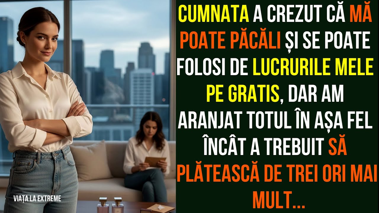 Cumnata a crezut că mă poate păcăli și se poate folosi de lucrurile mele pe gratis, dar am aranjat..