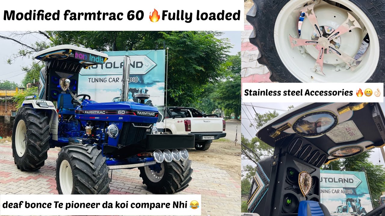 Modified farmtrac 60 🔥👌🏻fully loaded// rate da compare veera brand to brand hunda 😂