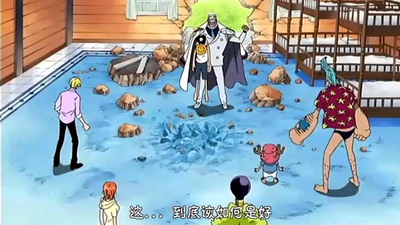 海賊王搞笑 魯夫 卡普睡著
