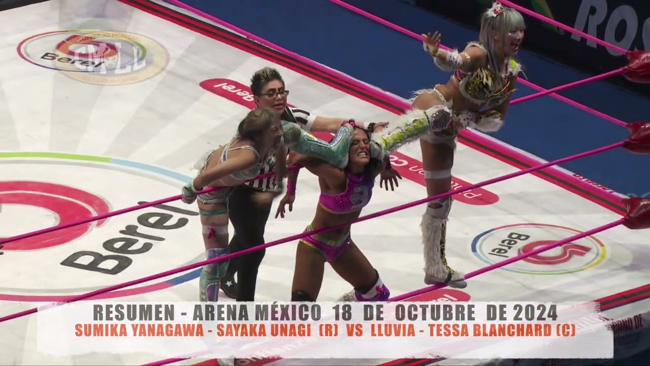 CMLL - SUMIKA YANAGAWA - SAYAKA UNAGI  (R) VS LLUVIA - TESSA BLANCHARD (C) / ARENA M&Eacute;XICO / 18-10-24