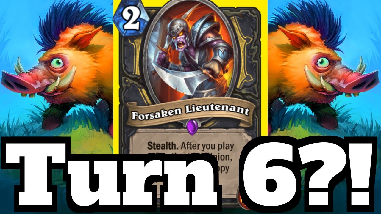 TURN 6 Sword of a Thousand Truths! Forsaken Lieutenant Elwynn Boar Combo! | Hearthstone