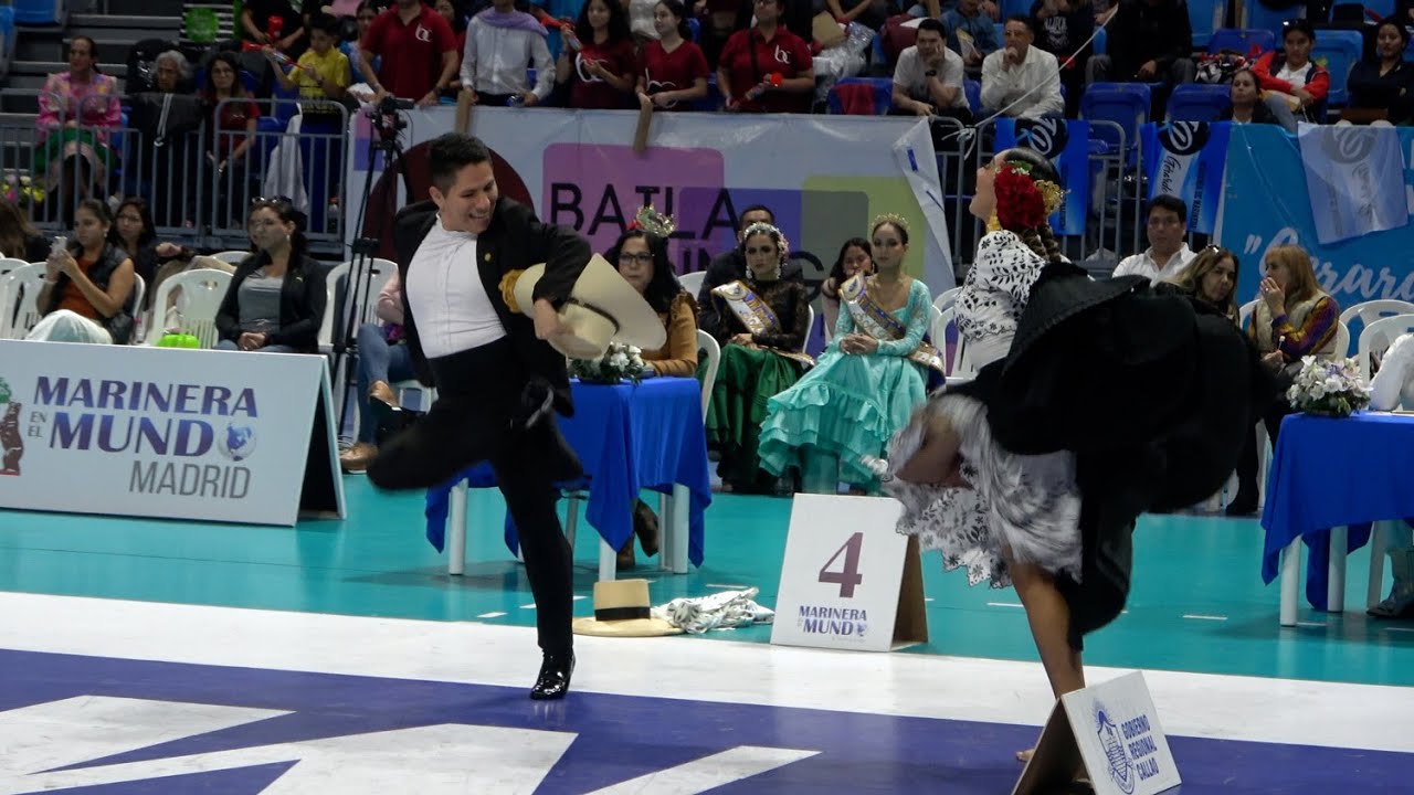 Ana Lucia Bustios y Paulo Tayo. Categoría Juvenil. Marinera en el Mundo Miraflores 2023