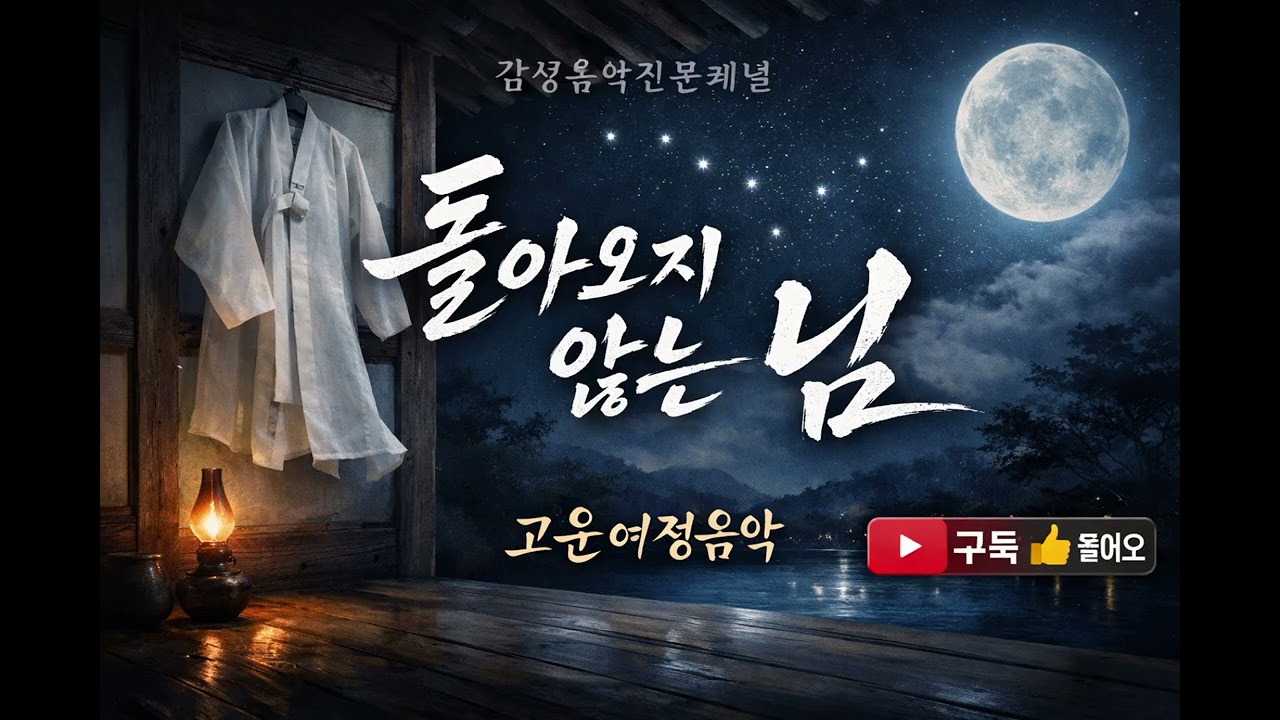 #돌아오지않는님#고운여정음악#감성음악전문채널#국악트로트#전통감성#소금연주#해금선율#북두칠성#한(恨)의노래#애절한발라드#트로트신곡#한국전통음악#감성보이스#밤하늘감성#구독좋아요