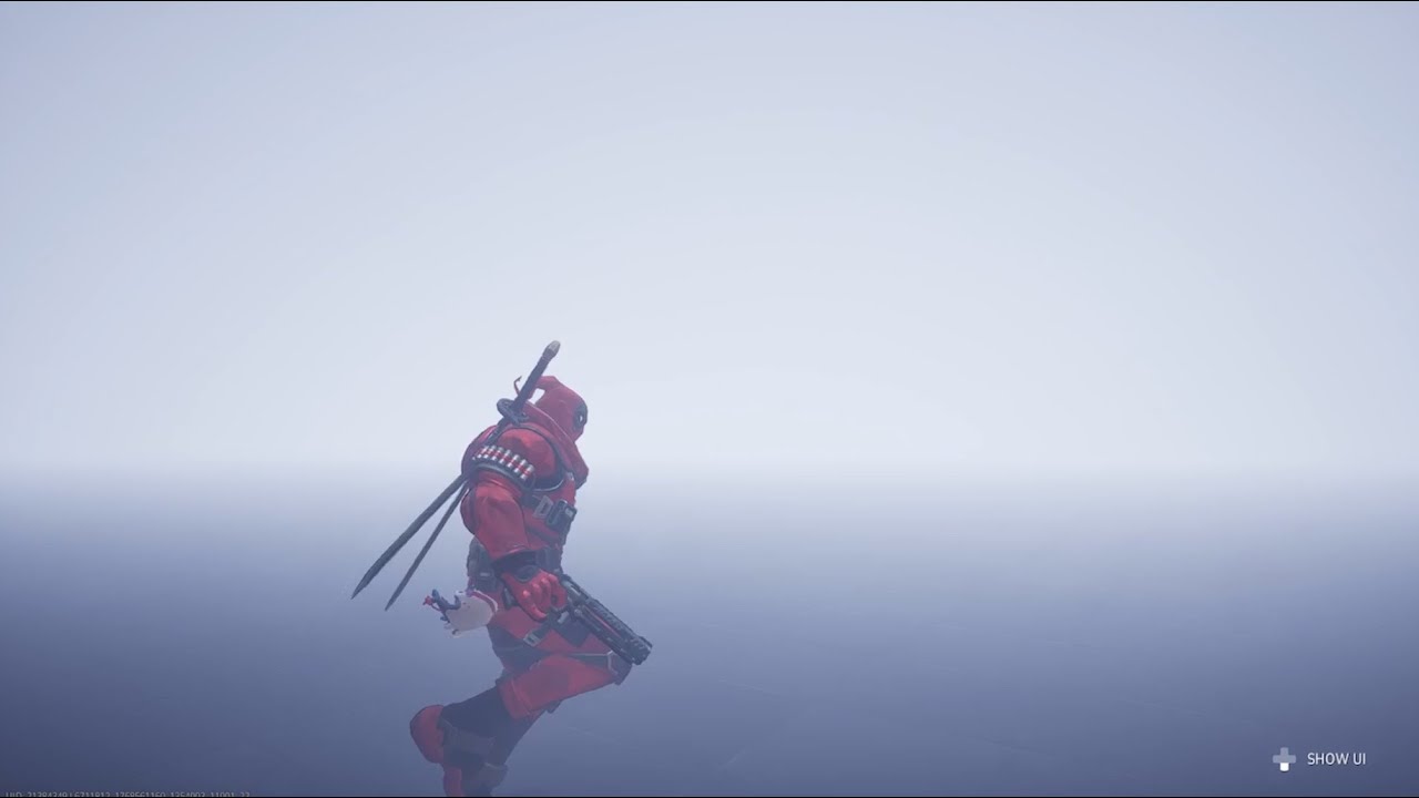 Deadpool walking in the abyss for one hour