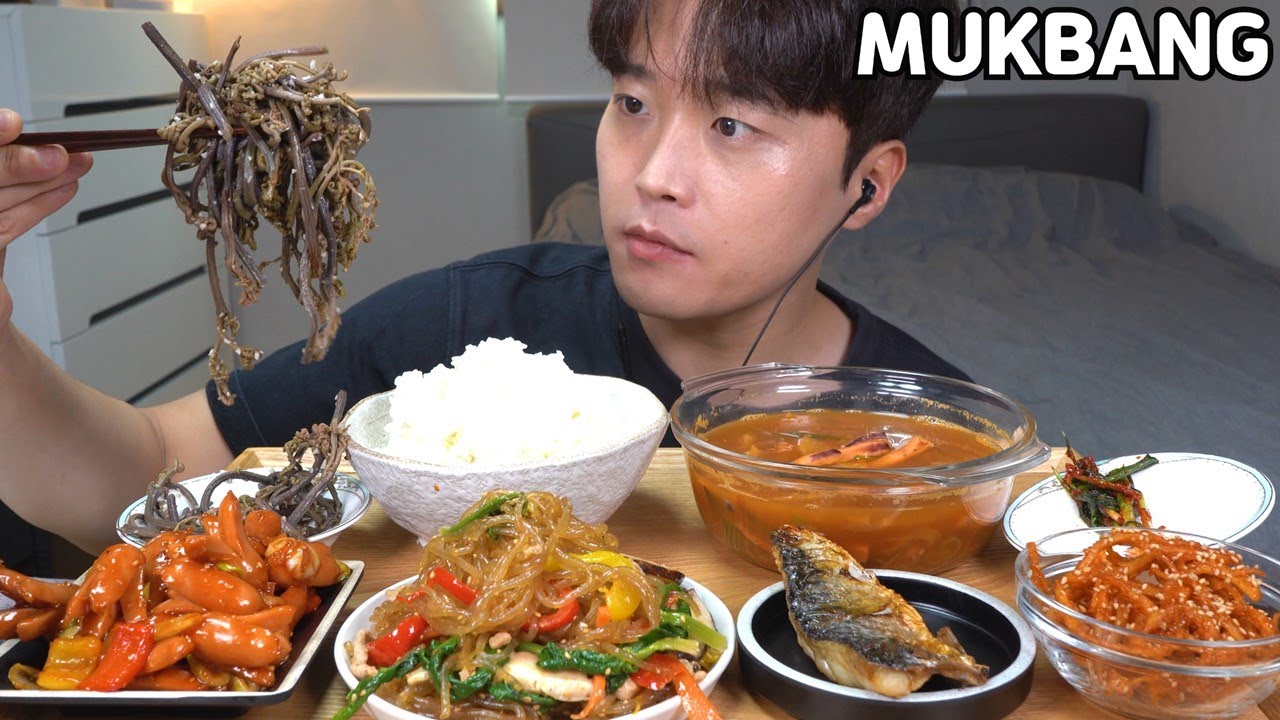 [와차밥] 버들댁 백반🍚 (오징어무국,잡채,쏘야,일미채,고등어구이,고사리,파김치) 먹방 MUKBANG ASMR REAL SOUND EATING SHOW COOKING RECIPE