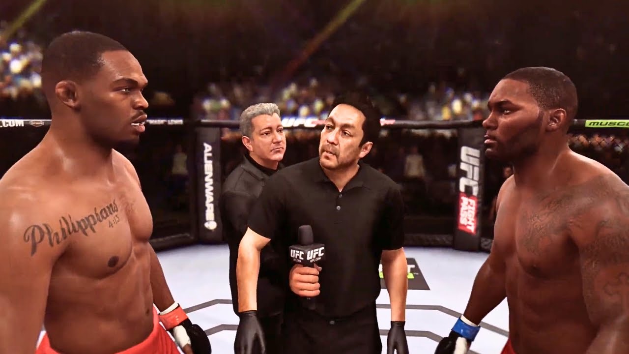 Jon Jones vs Anthony Johnson FULL FIGHT | EA sports UFC 1 AI Simulation Gameplay (CPU vs CPU)
