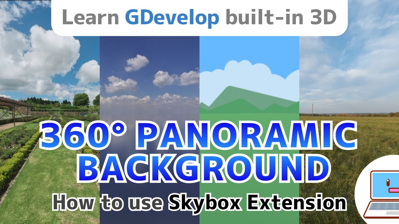 360 degree panoramic background with cubemap [Tutorial to learn GDevelop built-in 3D]