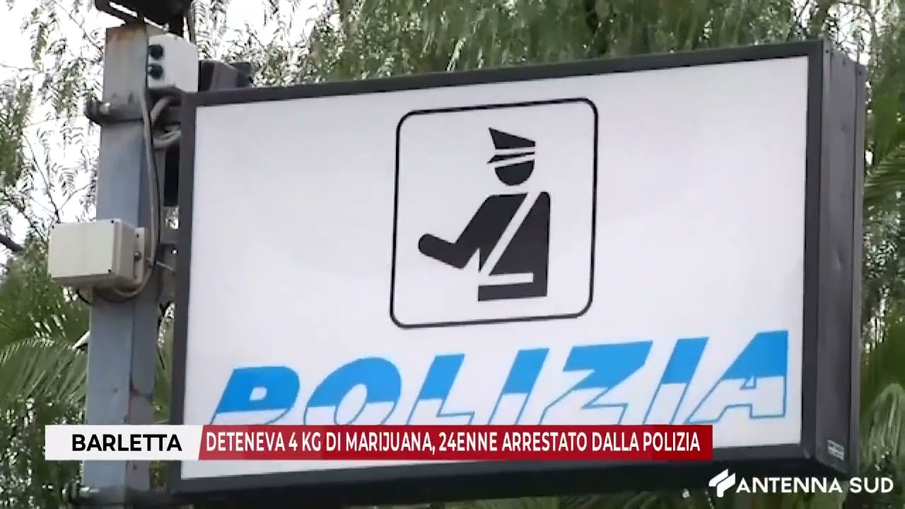 29 MAGGIO 2025 - BARLETTA, DETENEVA 4 KG DI MARIJUANA, 24ENNE ARRESTATO DALLA POLIZIA