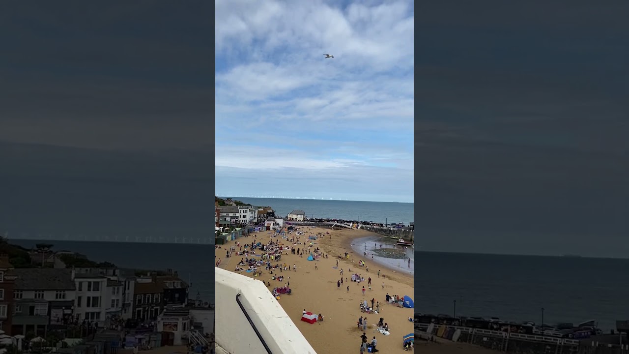 Broadstairs Kent Viking Bay Beach Sea View Sky View Beach View Sandy Beach Blue Sky August 2025