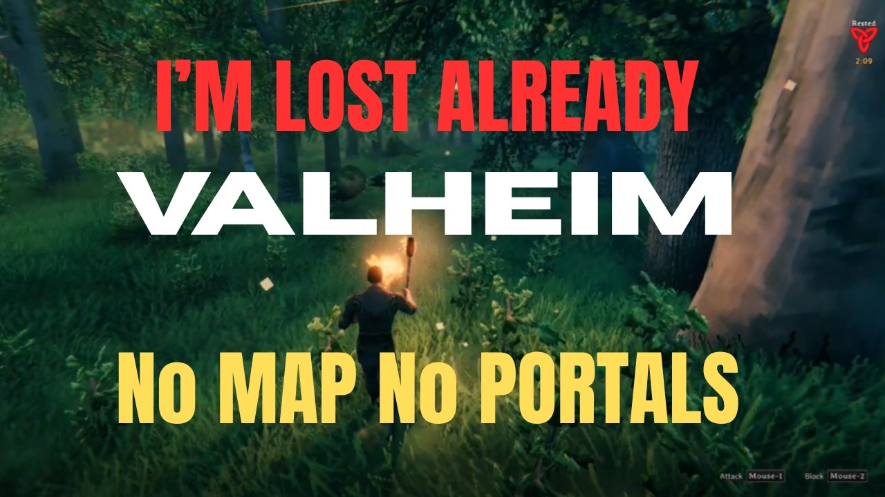 Entering the Meadows - No Map No Portals Valheim Challenge - EP 1