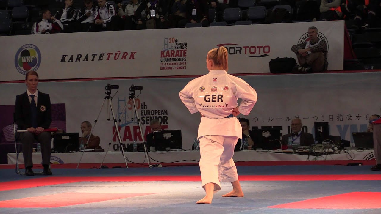 Kata Gankaku. Jasmin BLEUL of Germany. 2015 European Karate Championships | WORLD KARATE FEDERATION