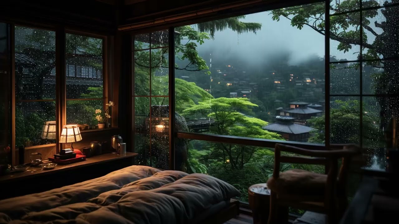 Relaxing Piano with Rain on the Window 🌙Calm Your Thoughts for Deep Meditation and Emotional Balance