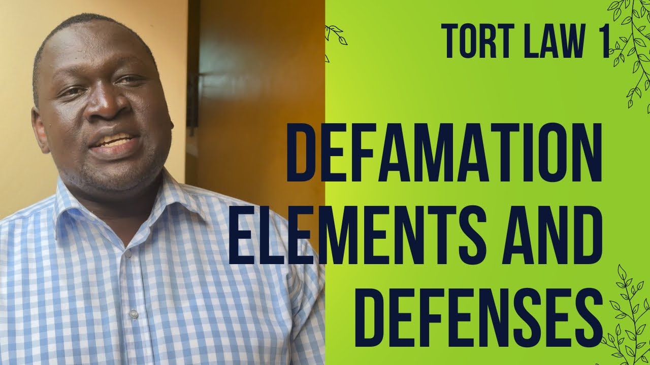 Tort law 1. Defamataion elements and defenses.
