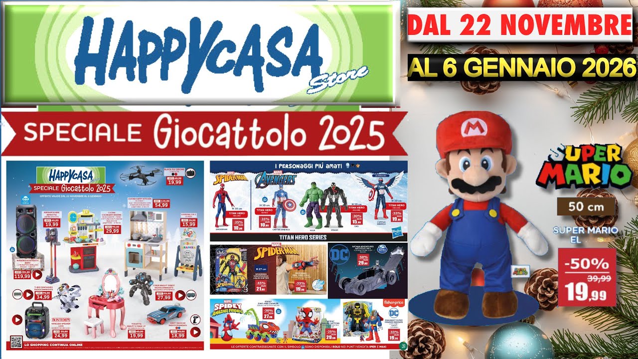 Volantino Happy Casa dal 22 novembre #anteprima 😎 Speciale Giocattolo 🟩⬜️🟥 Offerte e Promo