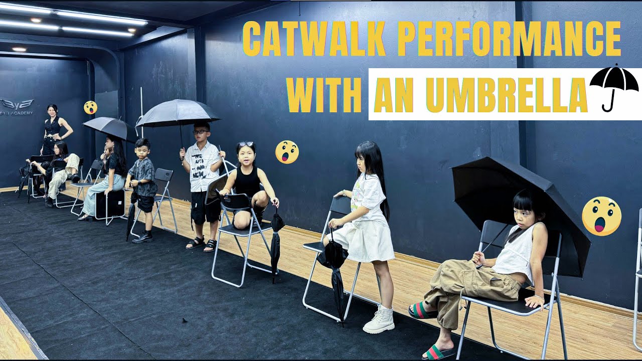 Professional child models challenge to perform creatively with an umbrella | Who will do best?