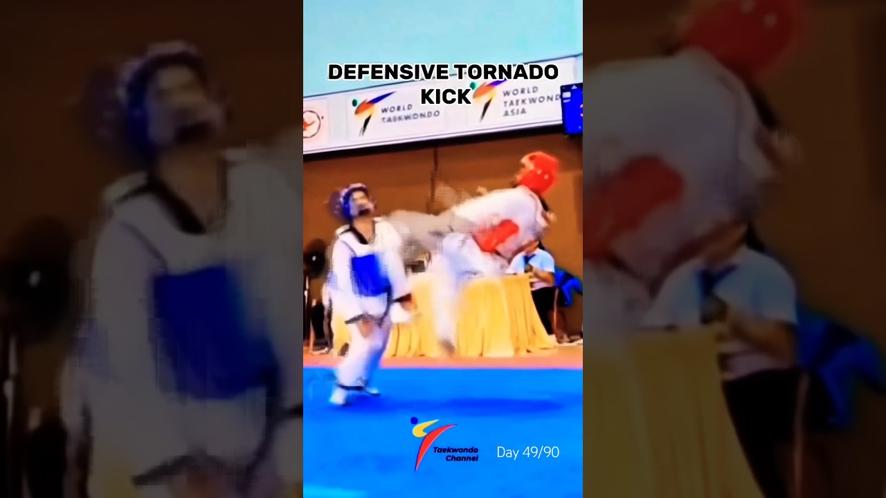 Defensive Tornado kick 🥋🔥