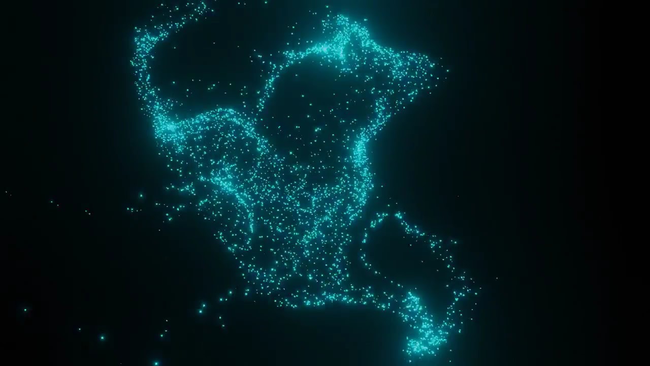 Particle explosion color fade