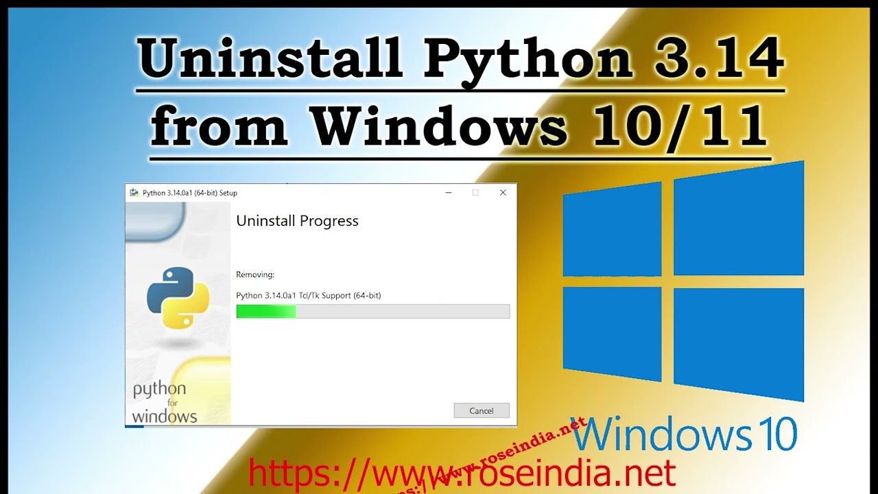 Uninstall Python 3.14 from Windows 10/11