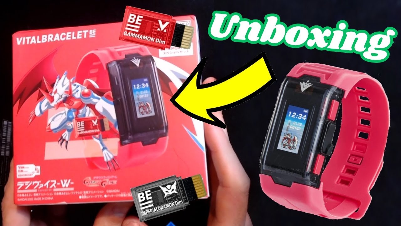 Unboxing Digimon Vital Bracelet BE - Digivice VV Double Pack! Gammamon and Imperialdramon Dim bundle