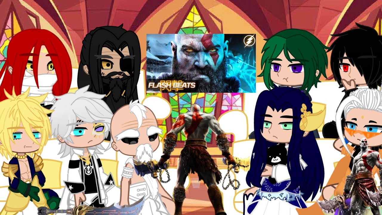deuses+Brunhilda reagindo ao rap do Kratos(Flash Beats)