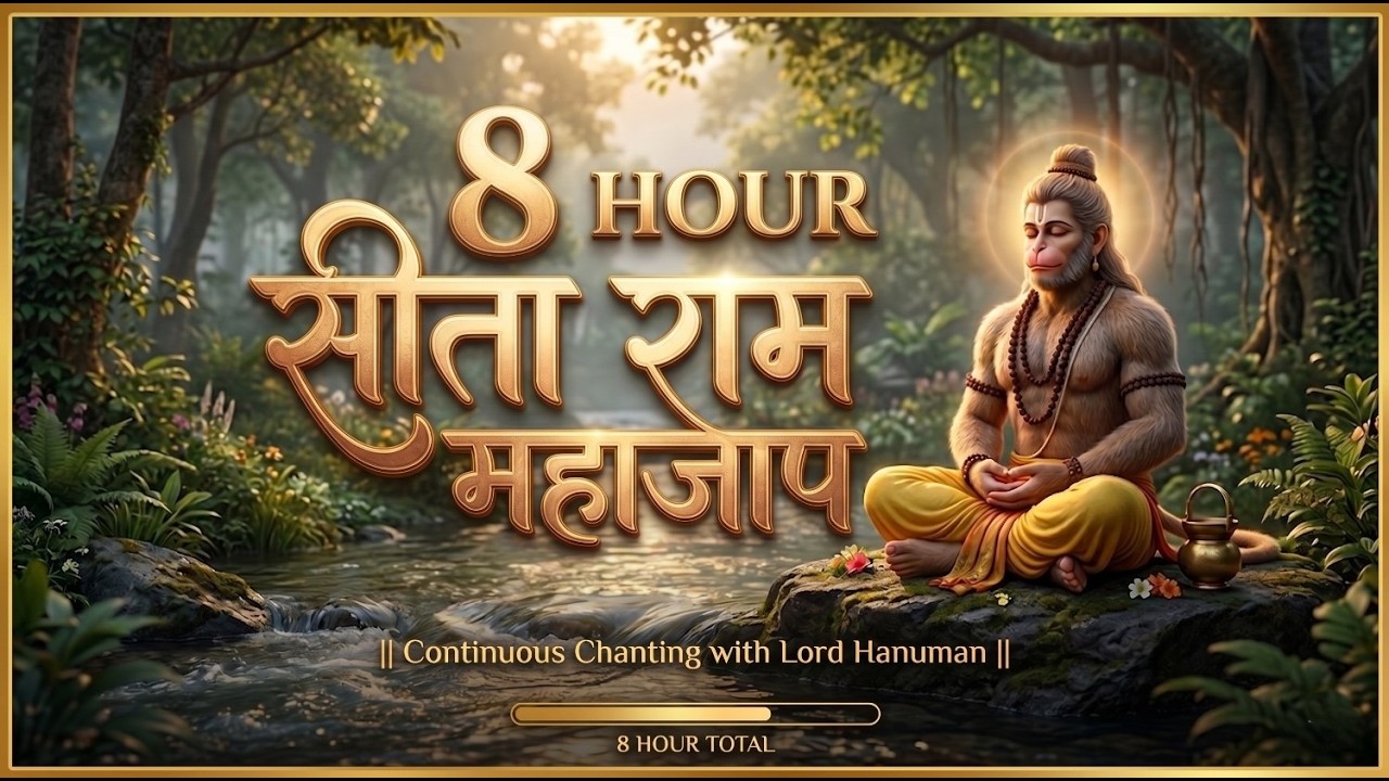8 Hour Sita Ram Mantra Jaap | Morning Meditation & Positive Energy | सीताराम मंत्र जाप 🙏✨