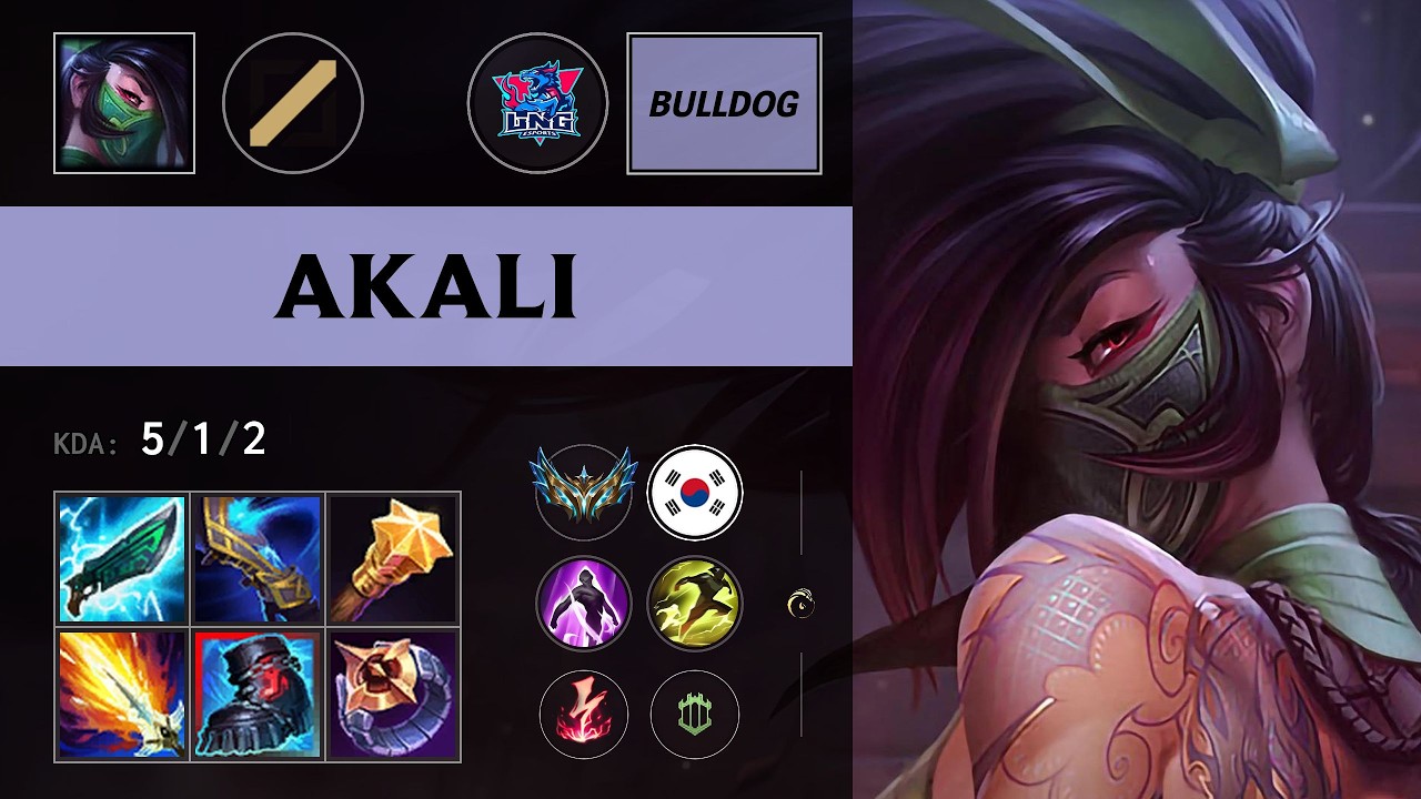 (LNG BuLLDoG) Akali Mid vs Syndra - KR Challenger Patch 26.13