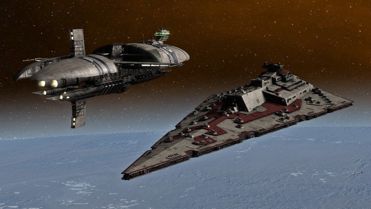 Mandator II vs CIS Fleet - Star Wars: Empire At War Remake NPC Battle