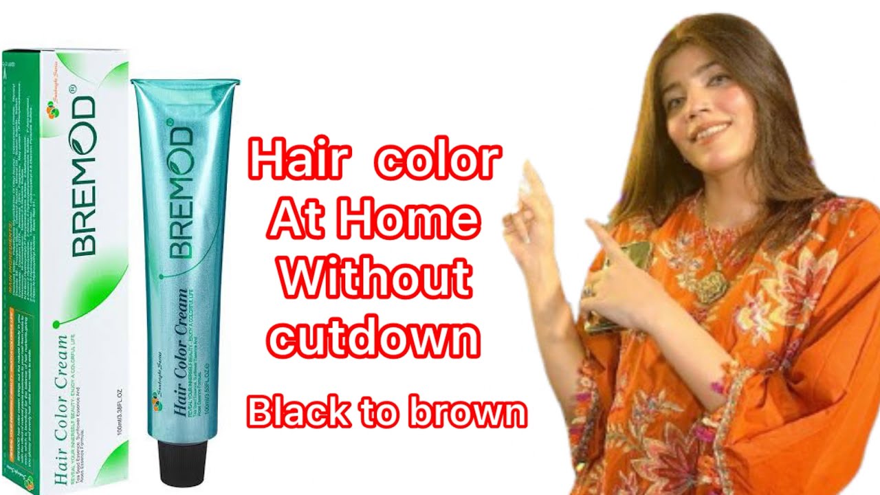Hair Dye at home | Bremod hair color 7n | natural brown color |aroojsherry