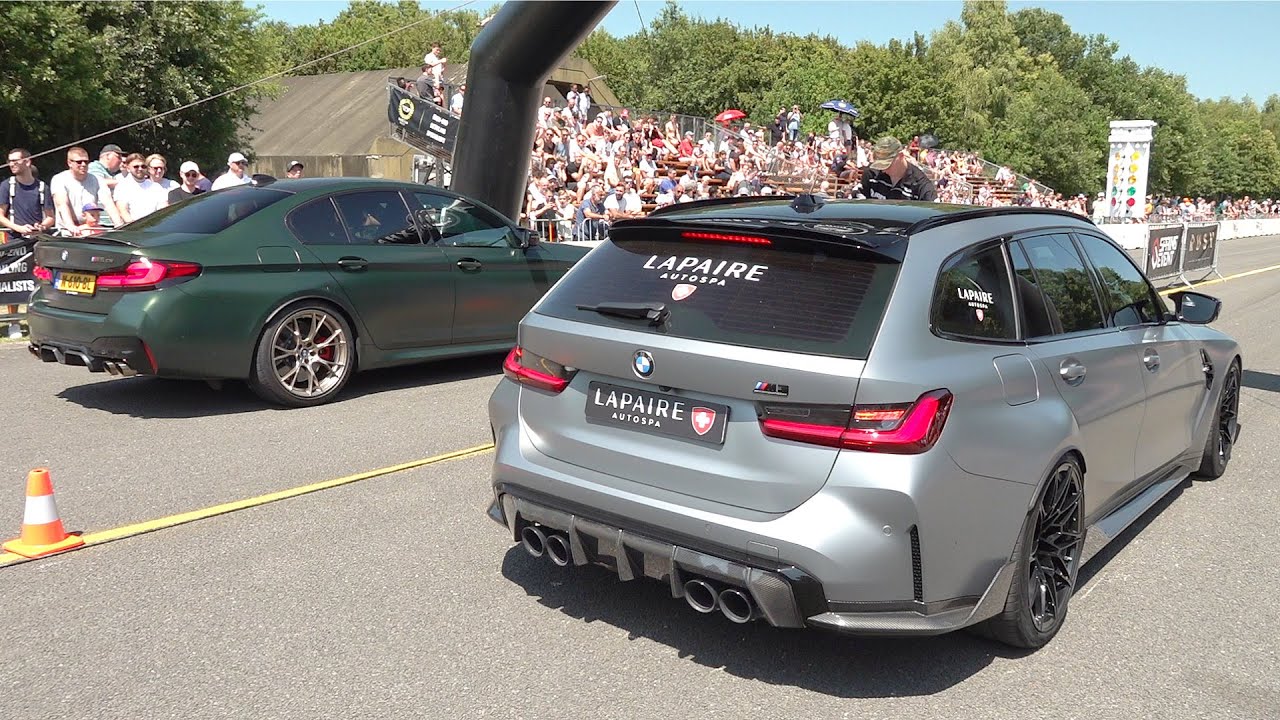 Sportcars DRAG RACING! M5 CS, 700HP M3 G81 Touring, 992 Turbo S, M5 F10 Akrapovic, GT3 4.0 Dundon