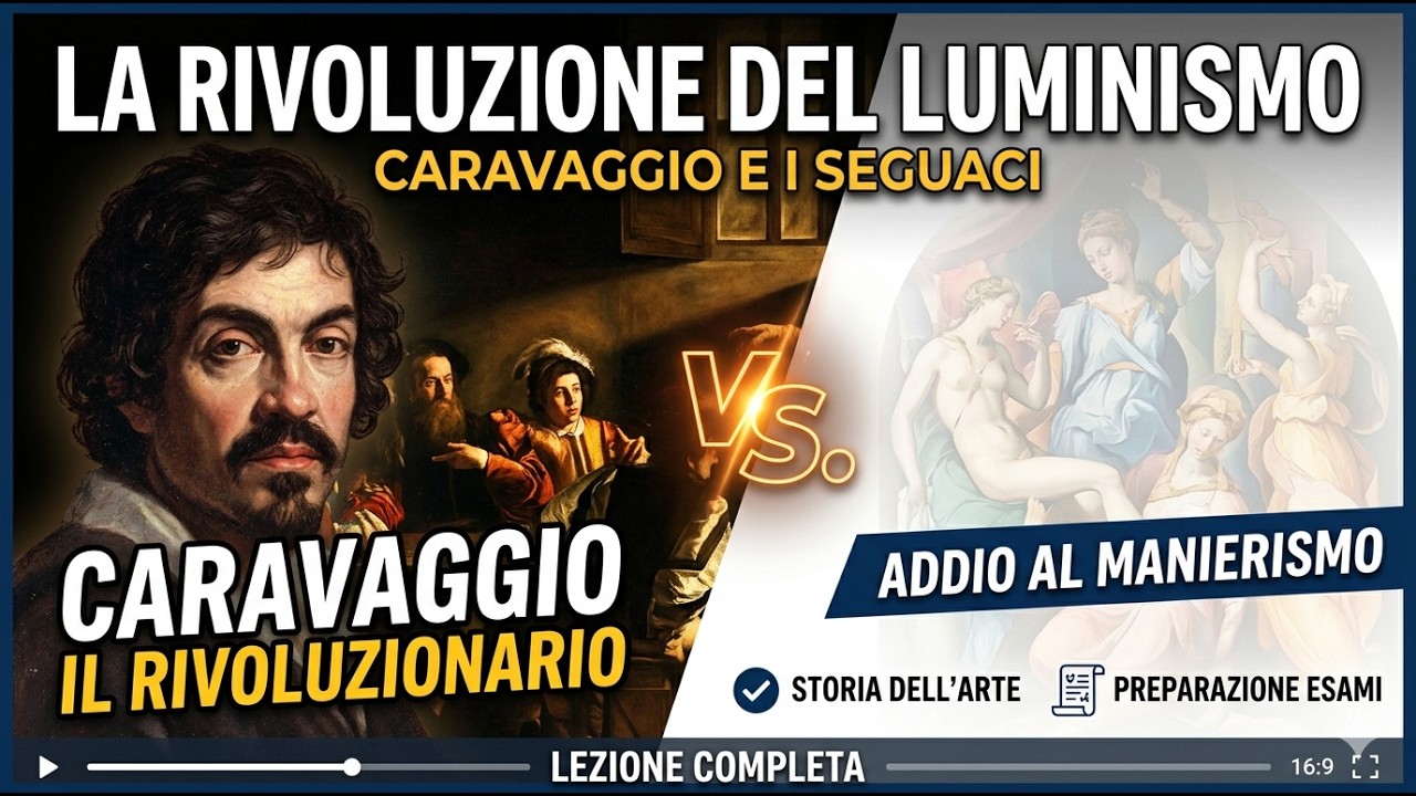 Caravaggio vs Carracci: la rivoluzione che ha cambiato l'Arte 🎨Video lezioni gratis per la scuola