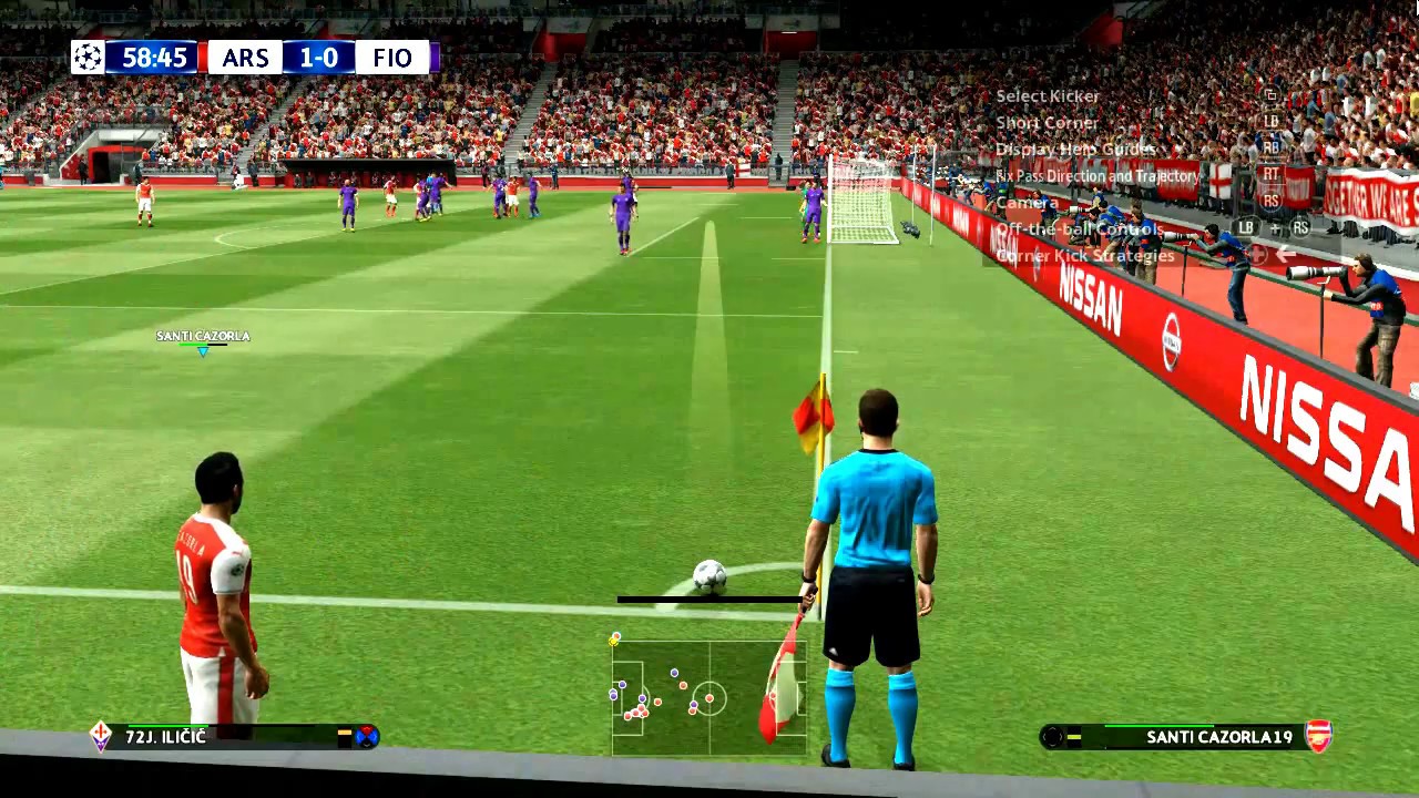 PES 2017 Uefa Champions League - Arsenal vs ACF Fiorentina Leg 1 and Leg 2