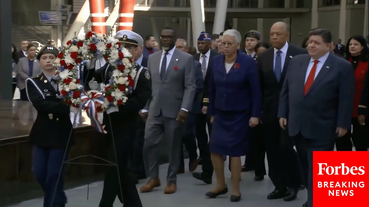 Gov. JB Pritzker And Other Elected Officials Attend Chicago's Veterans Day Ceremony