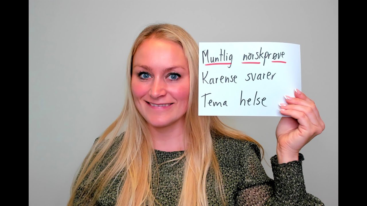 Video 893 Muntlig norskprøve TEMA helse